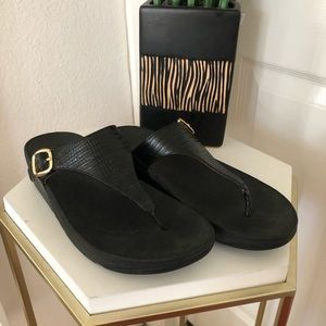 Fitflop micrewobbleboard black sandals